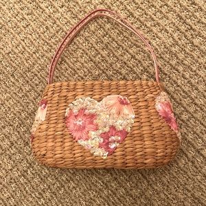 Girls straw purse